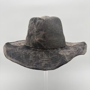 WYETH Women's O/S Black Gray Paper Blend Wide Brim Cowboy Hat